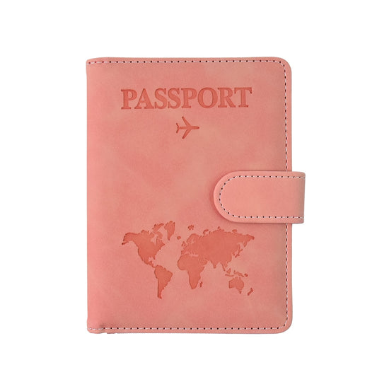 Premium World Map Design Travel Passport Holder Wallet (15x11cm 1 Pc) premium leather wallet for men - Crest & Co