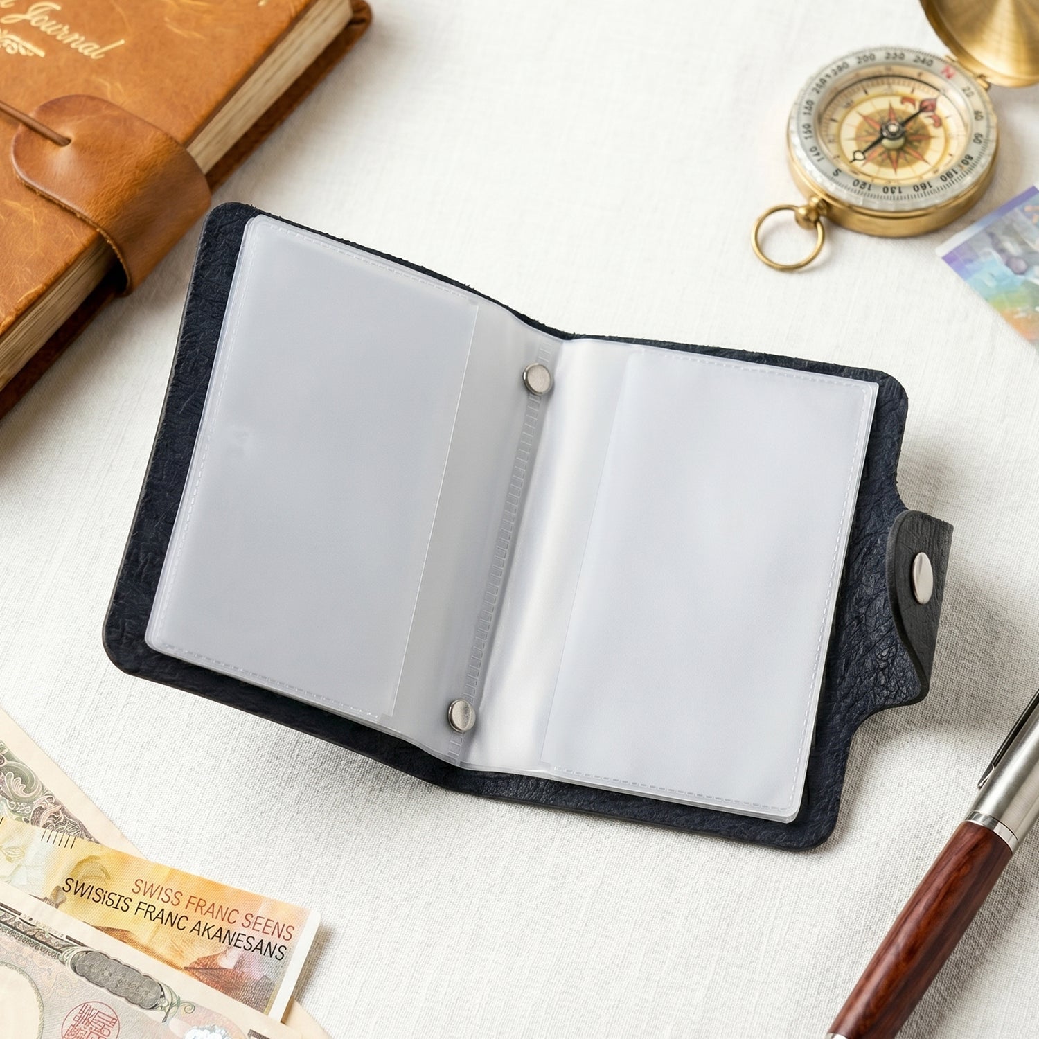 Card Holder Wallet Slim Durable Pu Leather Organizer For Cards premium leather wallet for men - Crest & Co