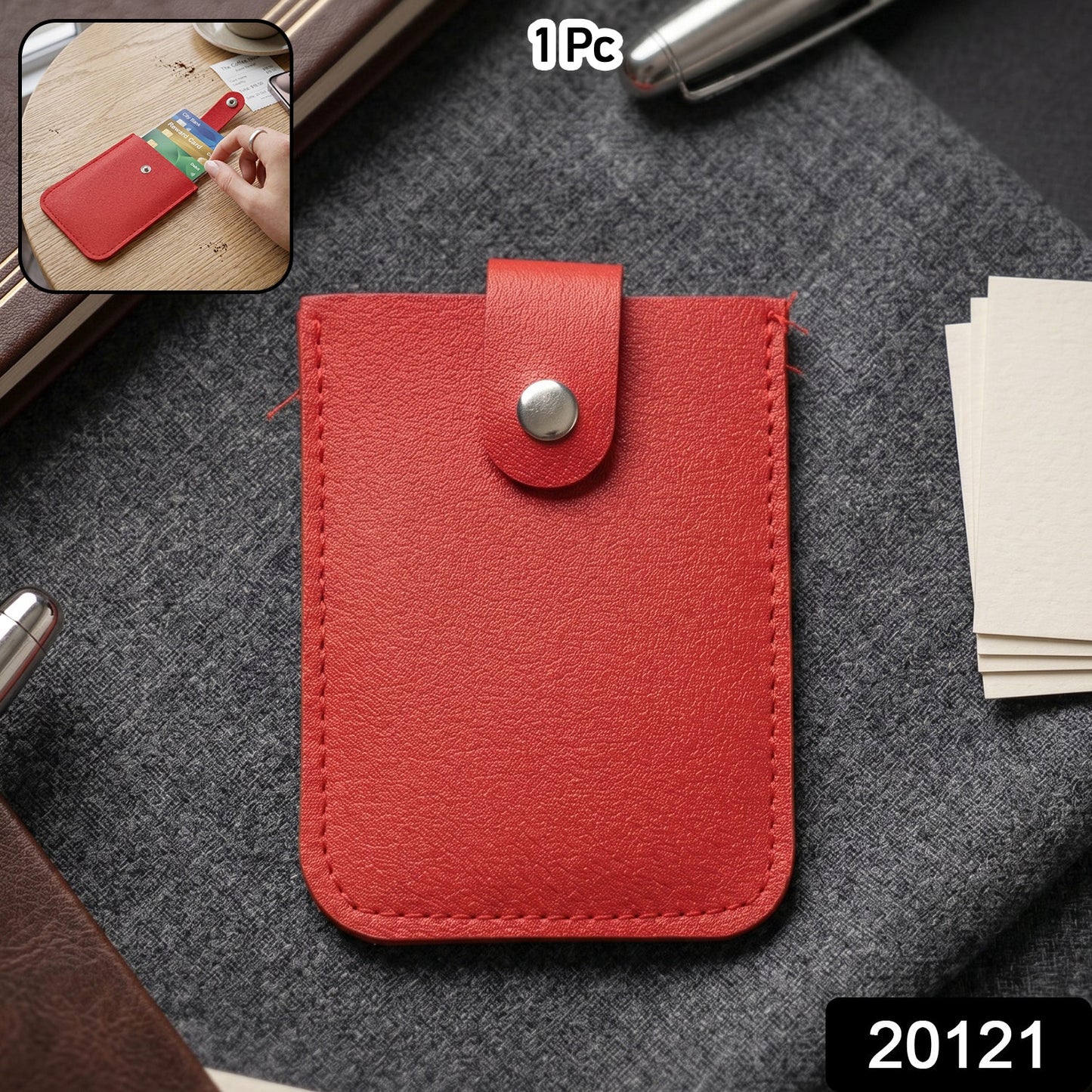 Small Card Holder Wallet Compact Slim Credit Card Case Money Organizer (1 Pc) premium leather wallet for men - Crest & Co