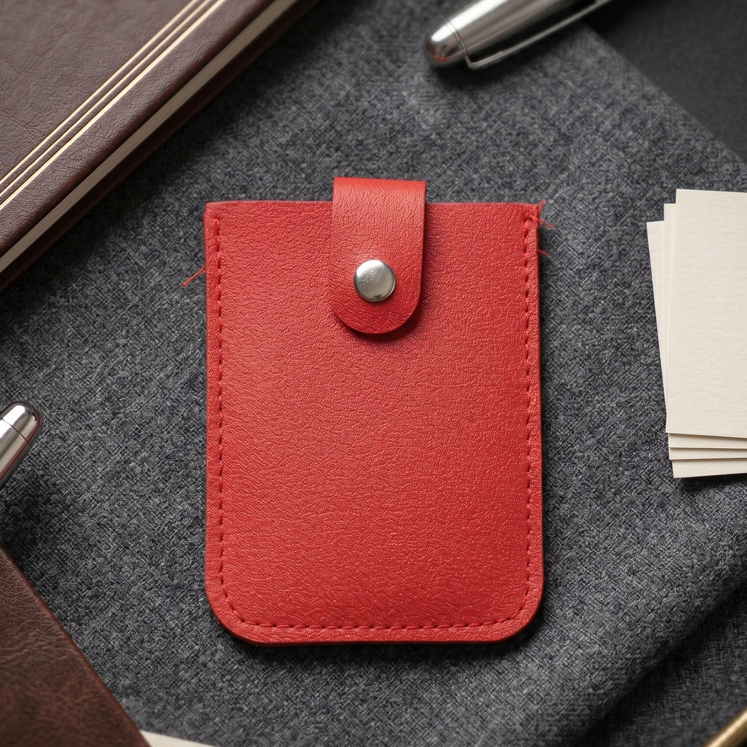 Small Card Holder Wallet Compact Slim Credit Card Case Money Organizer (1 Pc) premium leather wallet for men - Crest & Co