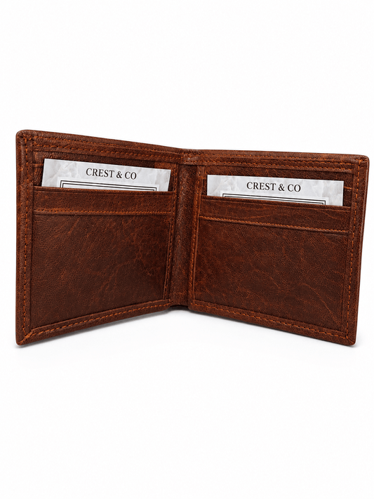 Vintage Leather Wallet – Heritage Edition premium leather wallet for men - Crest & Co